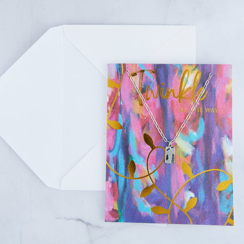 Amira Twinkle Greeting Card Necklace