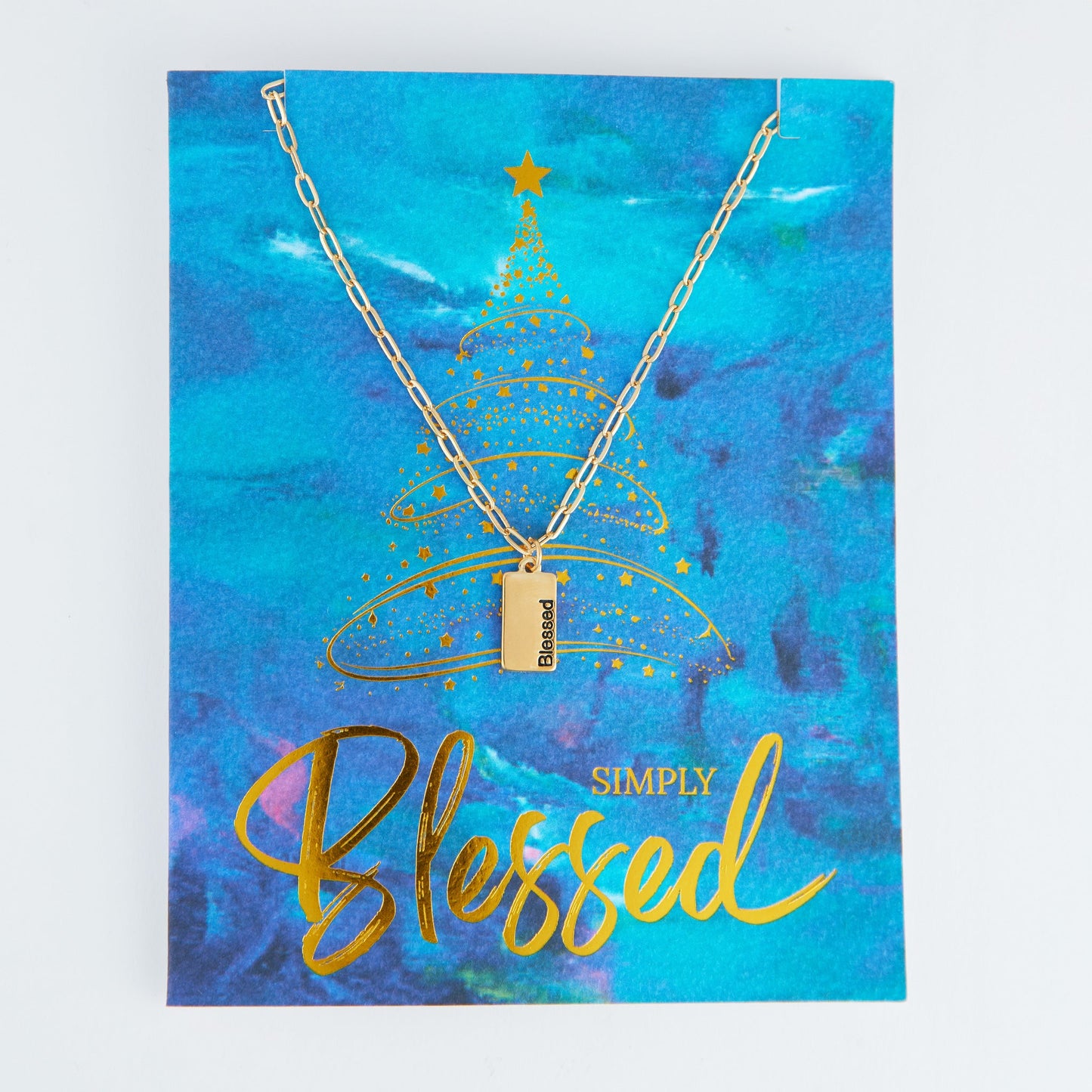 Amira Simply Blessed Greeting Card Necklace