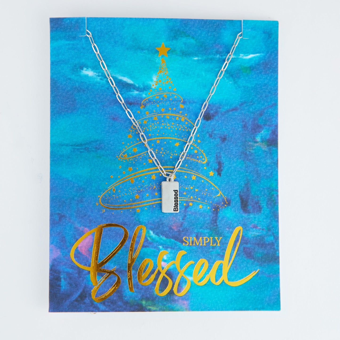 Amira Simply Blessed Greeting Card Necklace