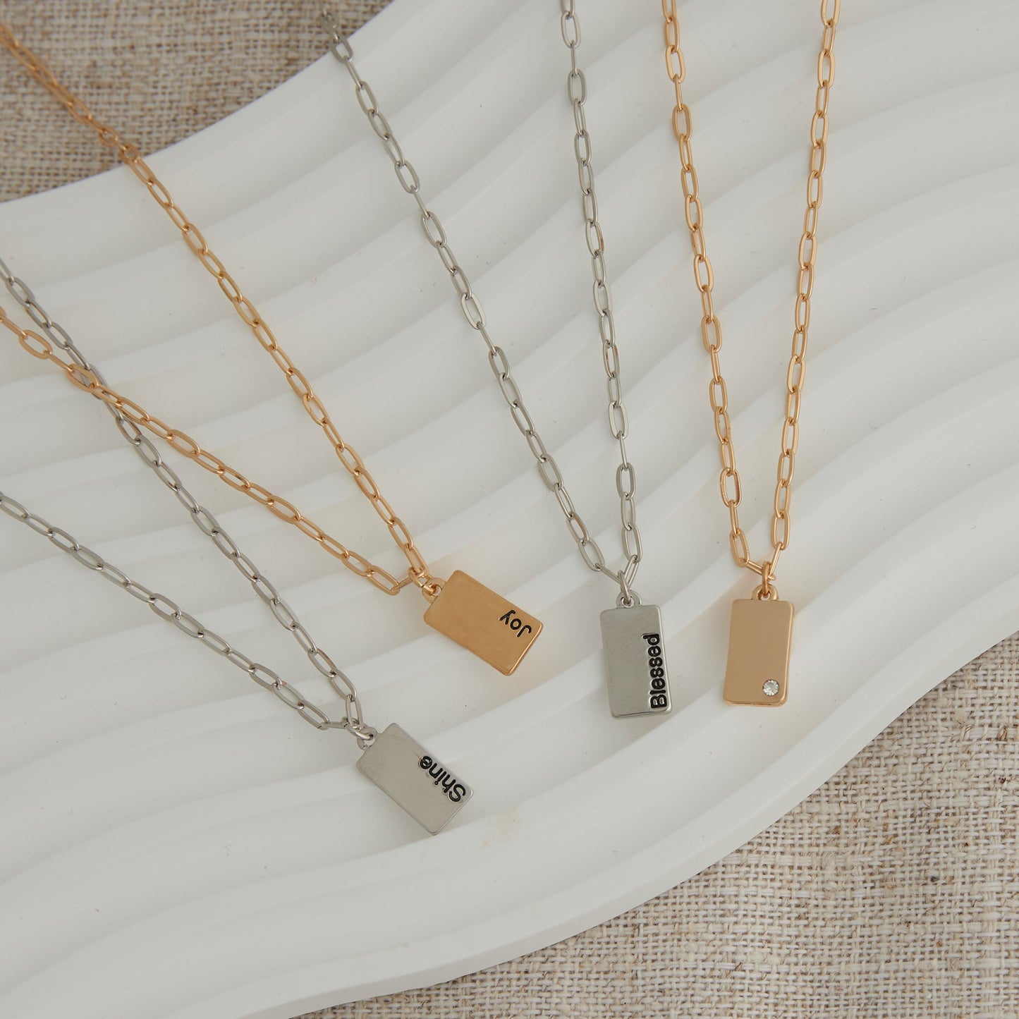 Amira Simply Blessed Greeting Card Necklace