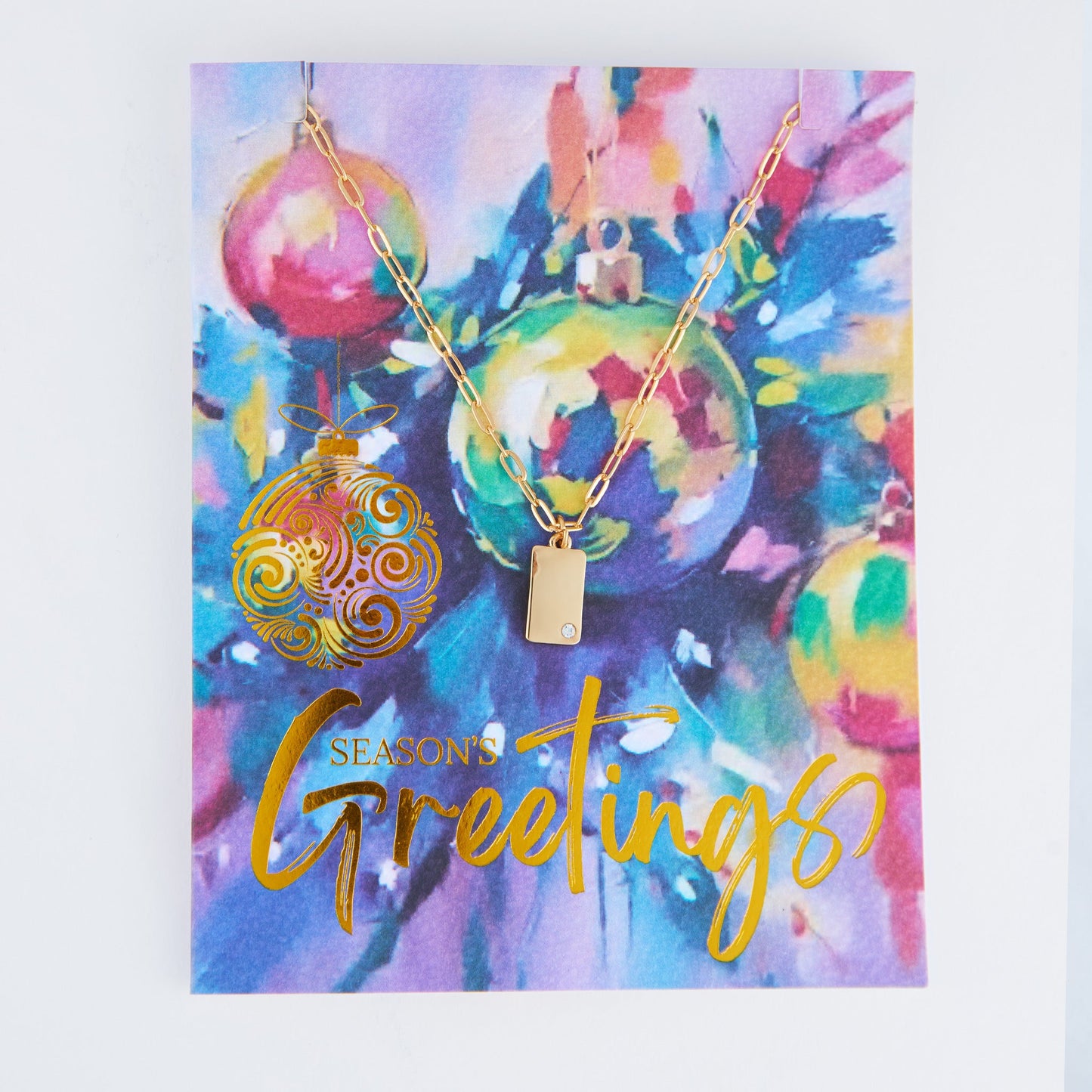 Amira Season's Greetings Greeting Card Necklace