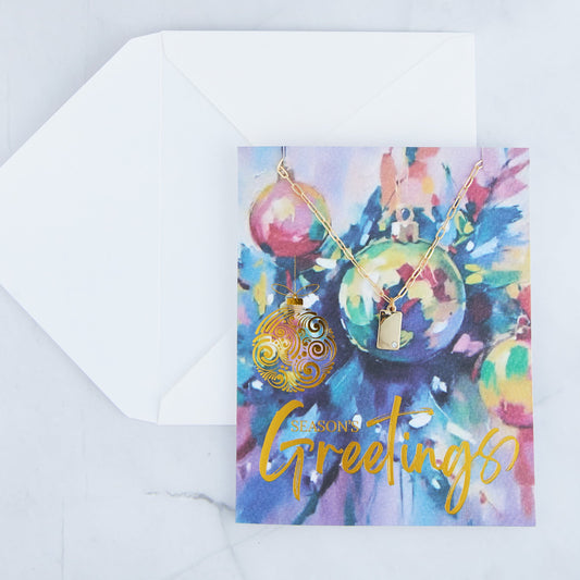 Amira Season's Greetings Greeting Card Necklace