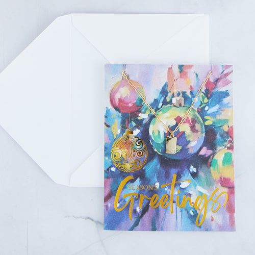 Amira Season's Greetings Greeting Card Necklace
