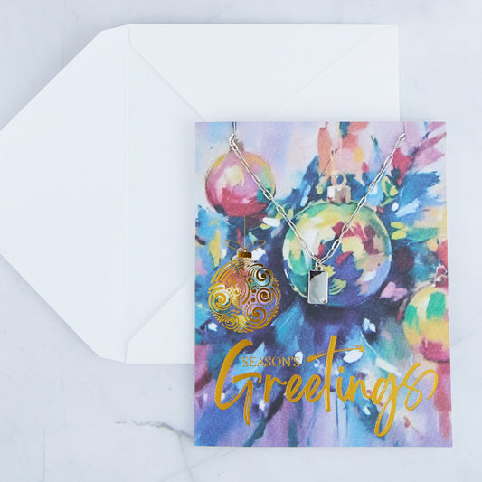 Amira Season's Greetings Greeting Card Necklace