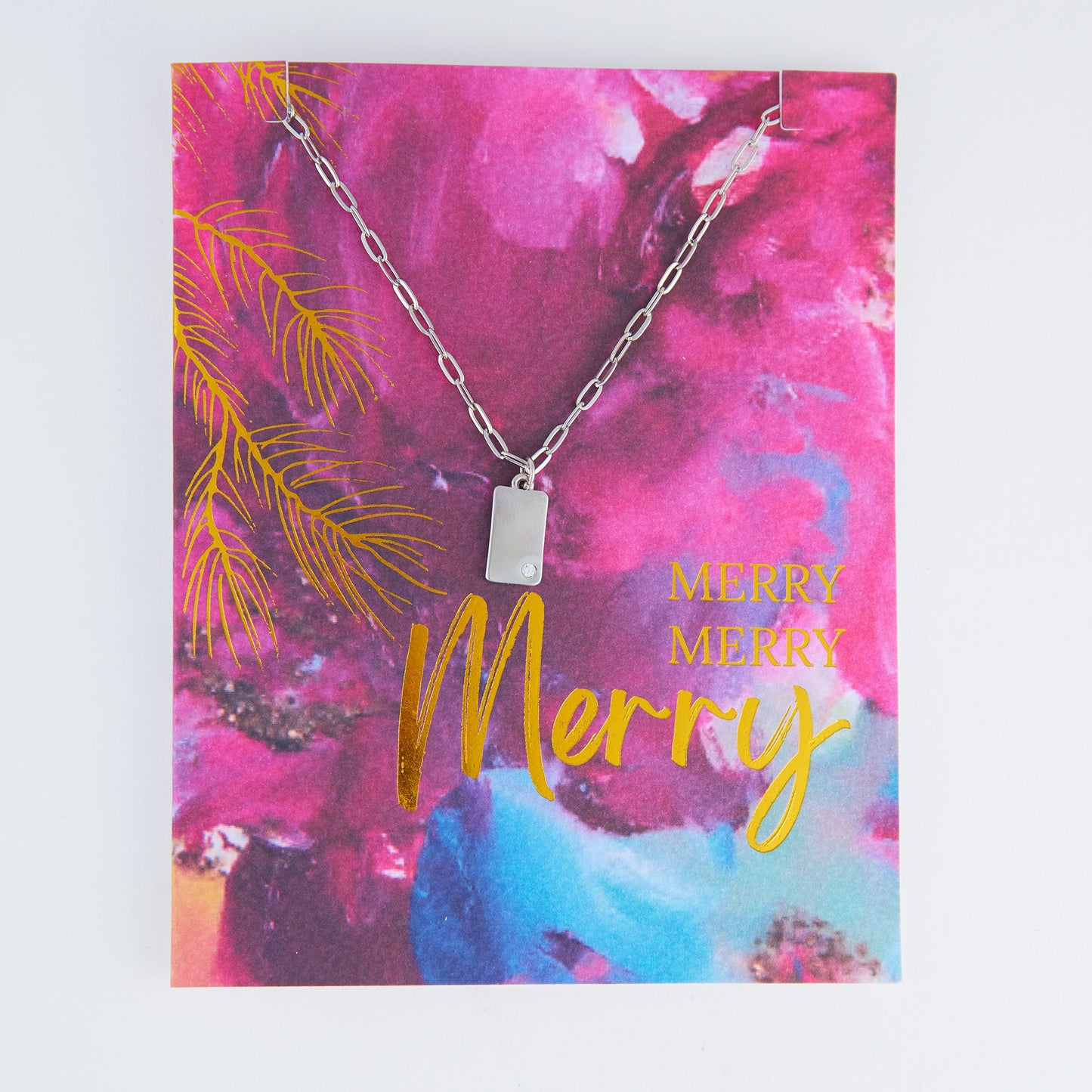 Amira Merry Greeting Card Necklace