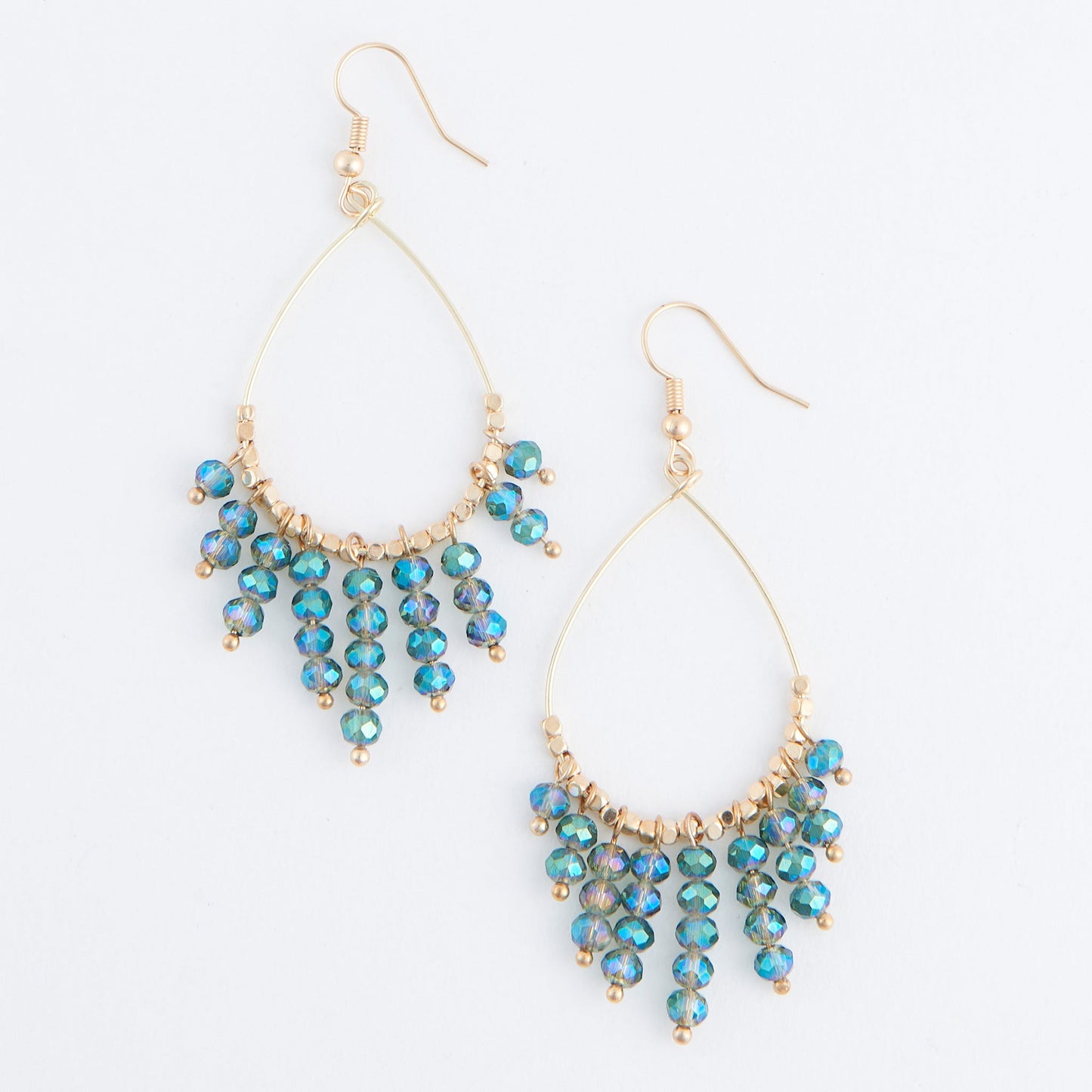 Kina Teardrop Beaded Chandelier Earrings