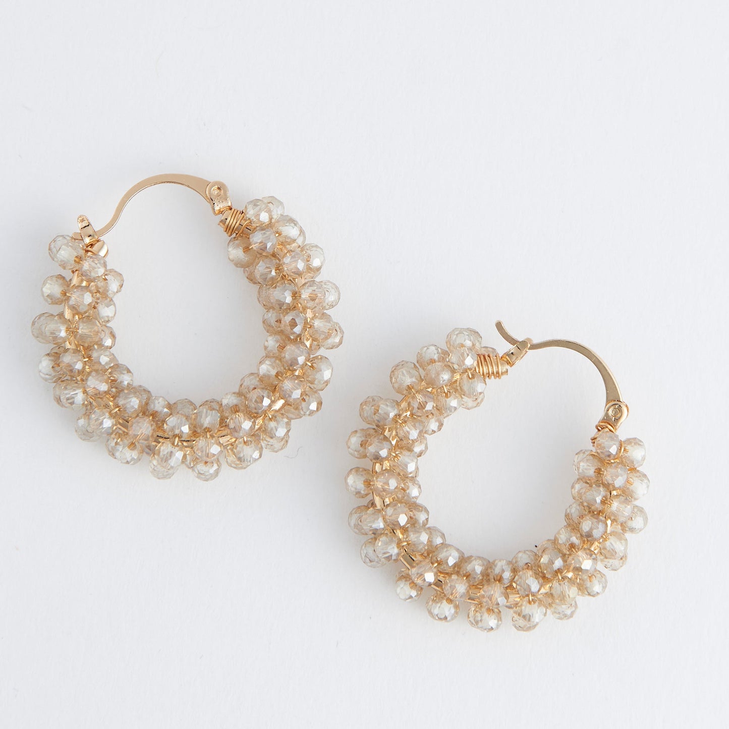 Caden Wrapped Beaded Hoop Earrings