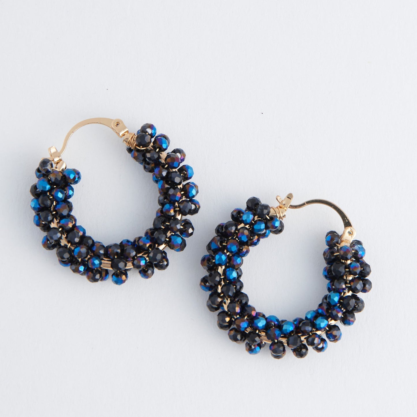 Caden Wrapped Beaded Hoop Earrings