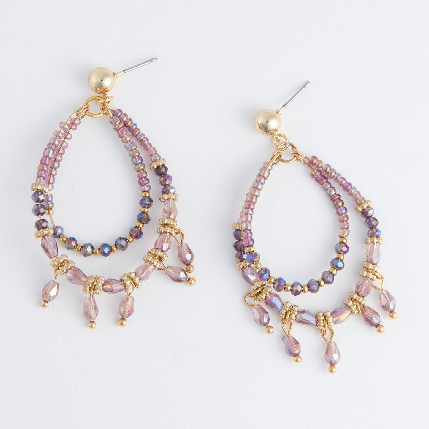 Caden Oval Beaded Earrings