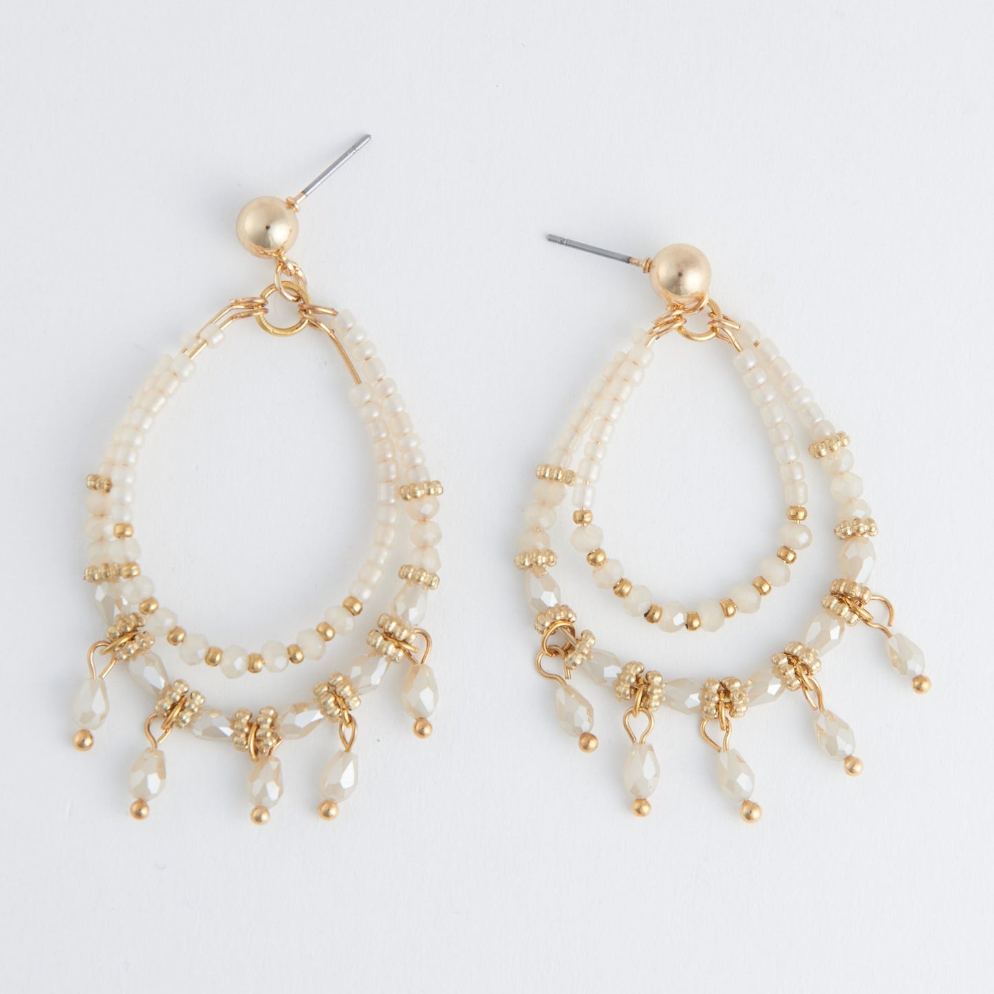 Caden Oval Beaded Earrings