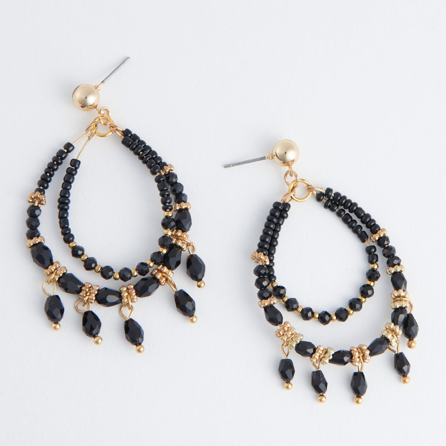 Caden Oval Beaded Earrings