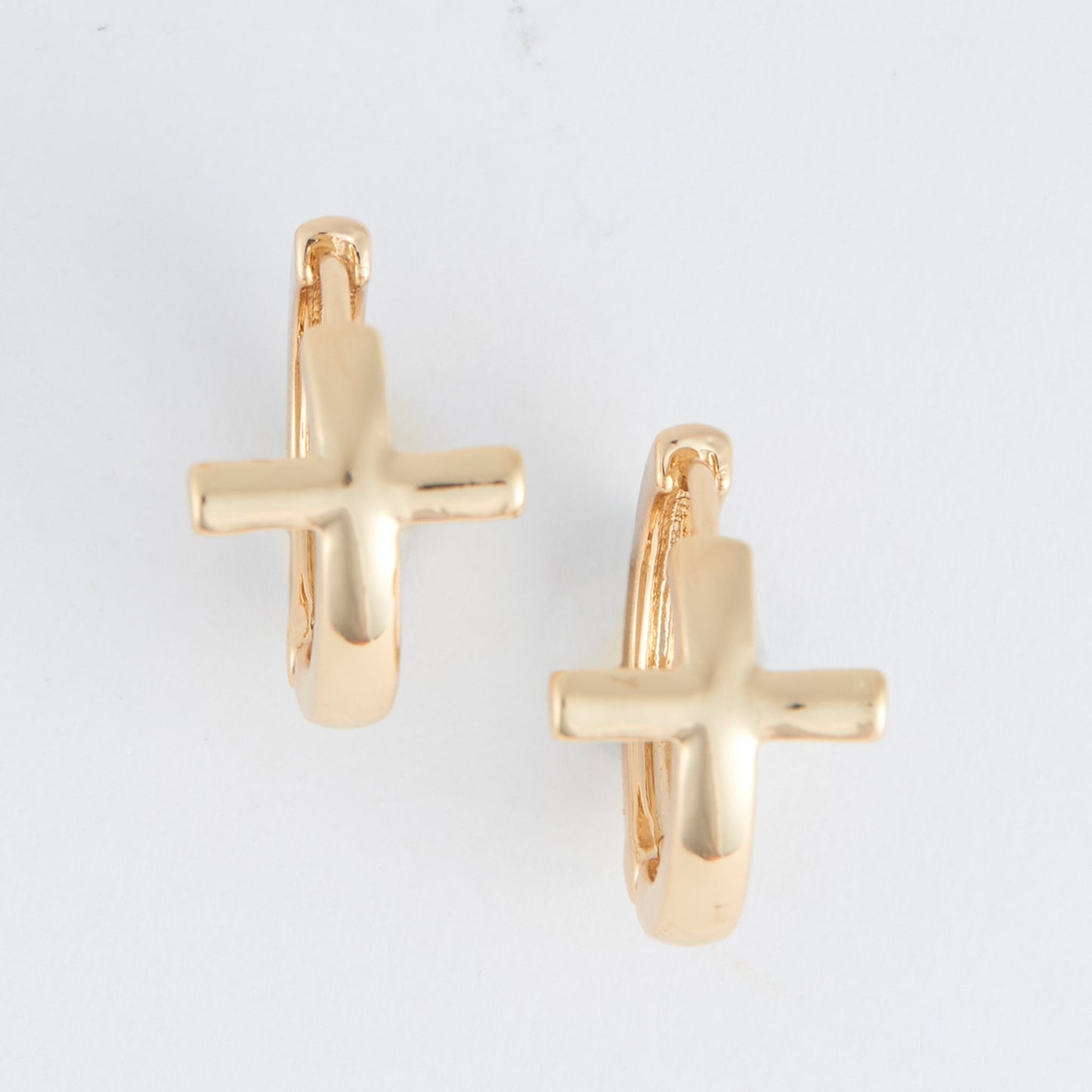 Cera Cross Hoop Earrings