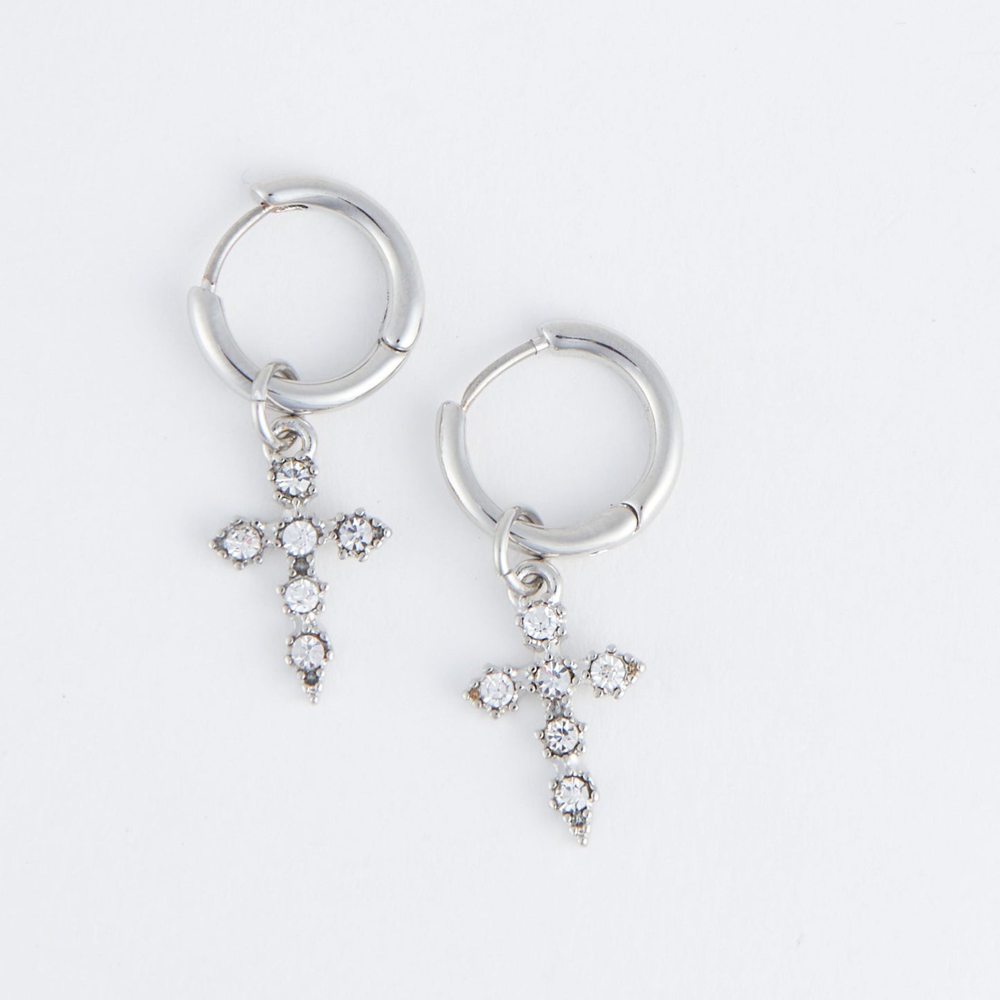 Cera Pave Cross Earrings
