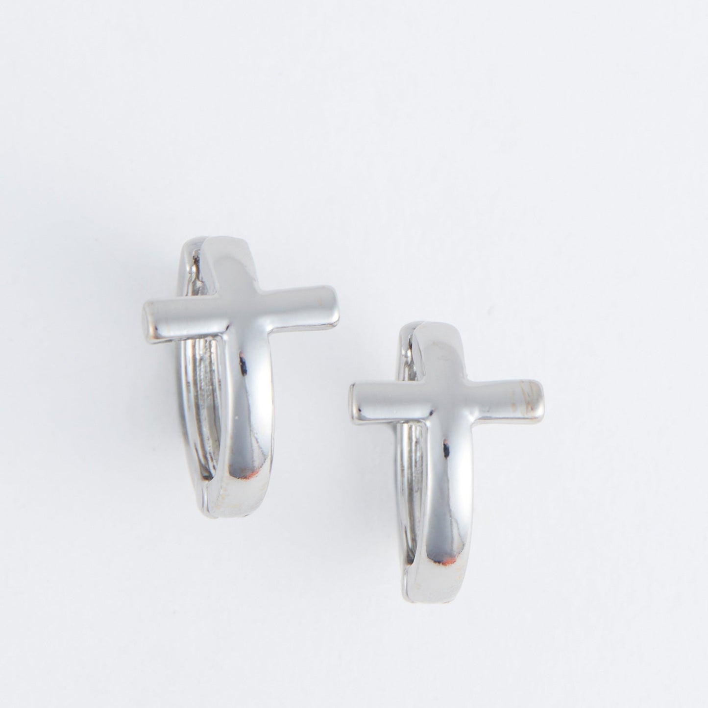 Cera Cross Hoop Earrings