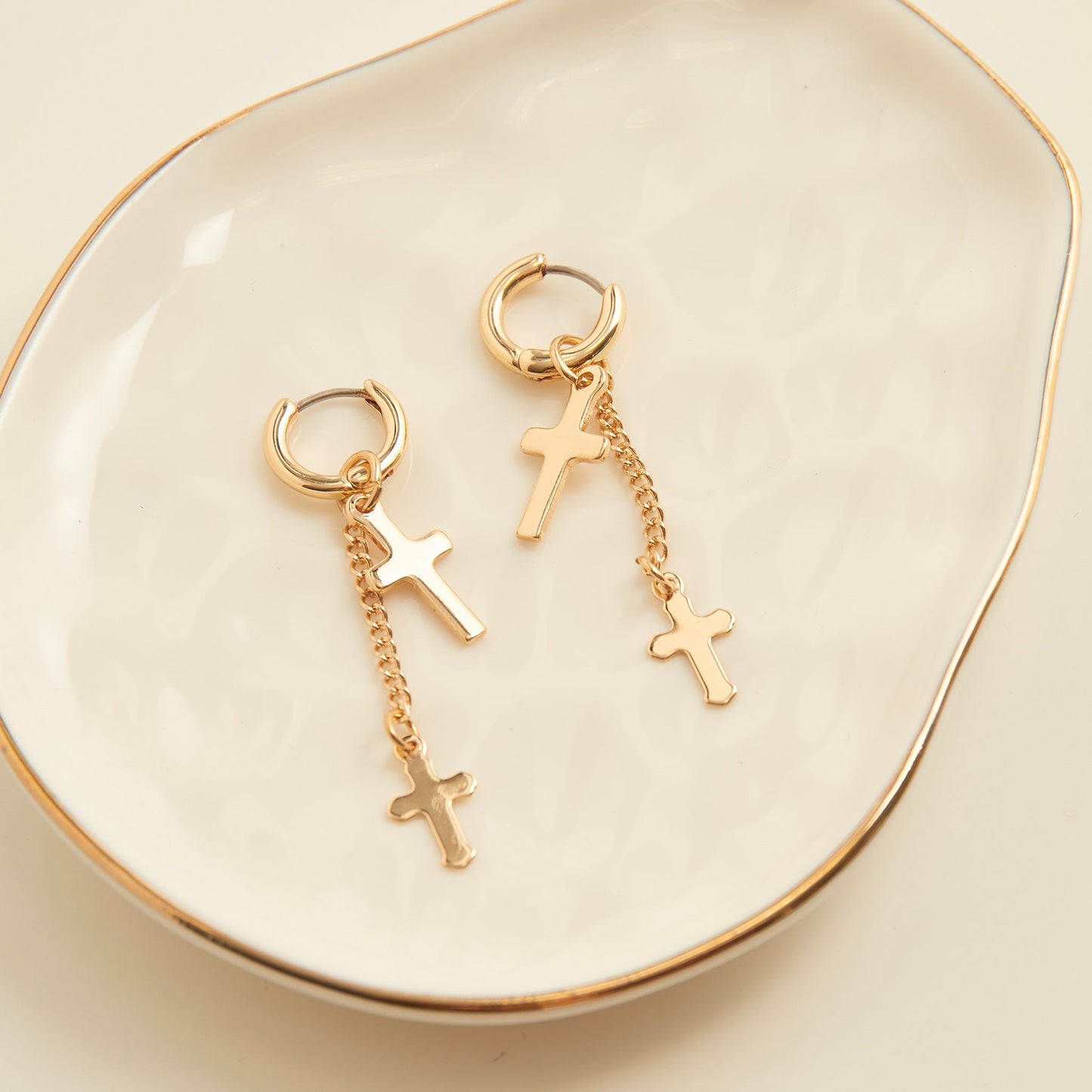 Cera Double Cross Earrings