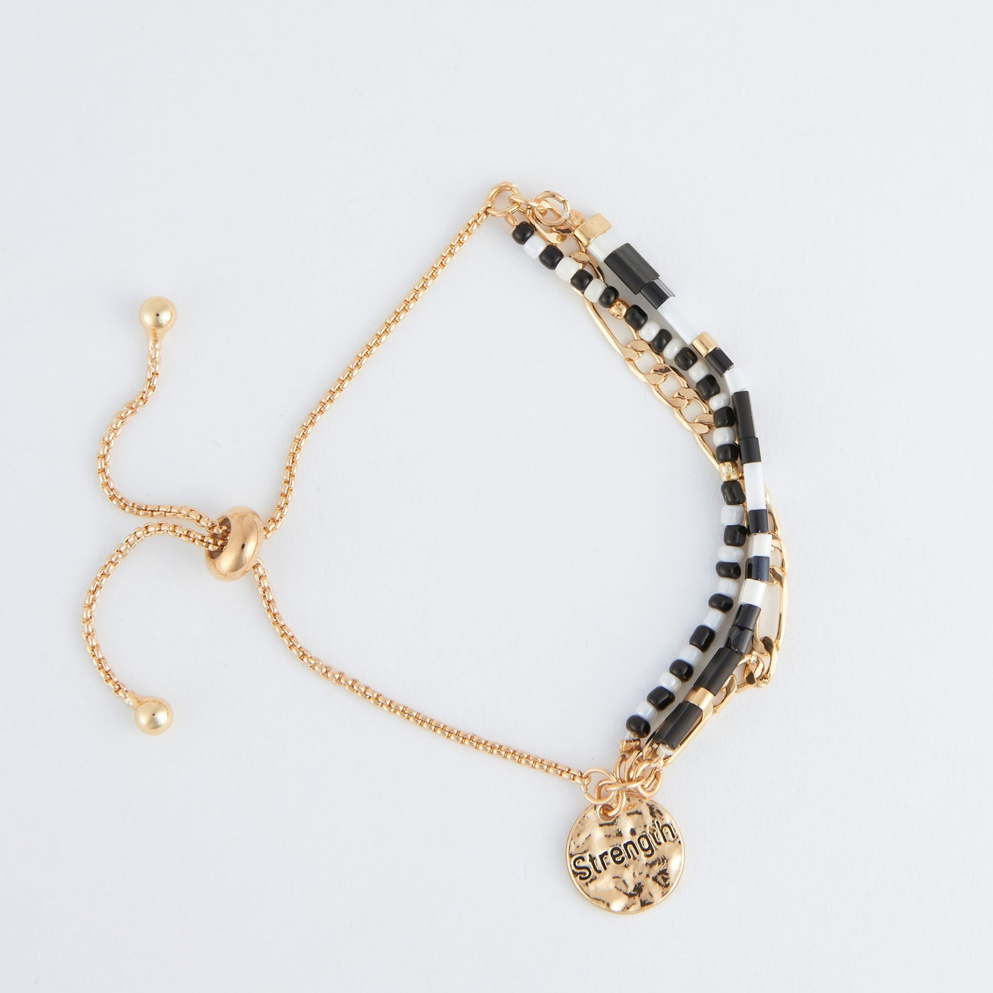 Lovisa Strength Multi Row Tile Bolo Bracelet