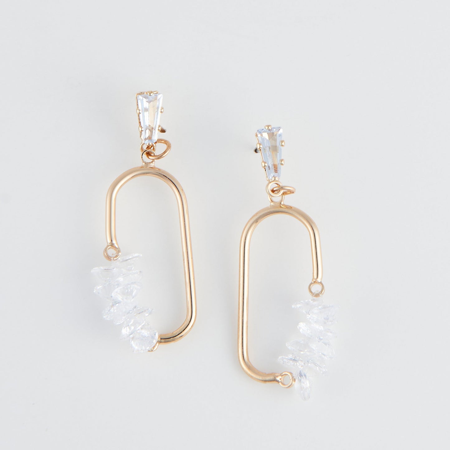 Adria Crystal Oval Drop Earrings
