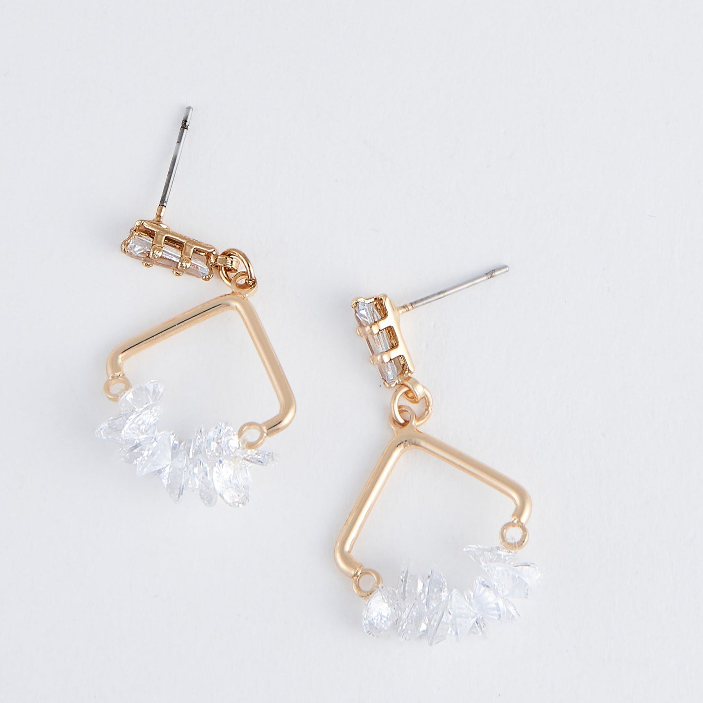 Adria Crystal Triangle Teardrop Earrings