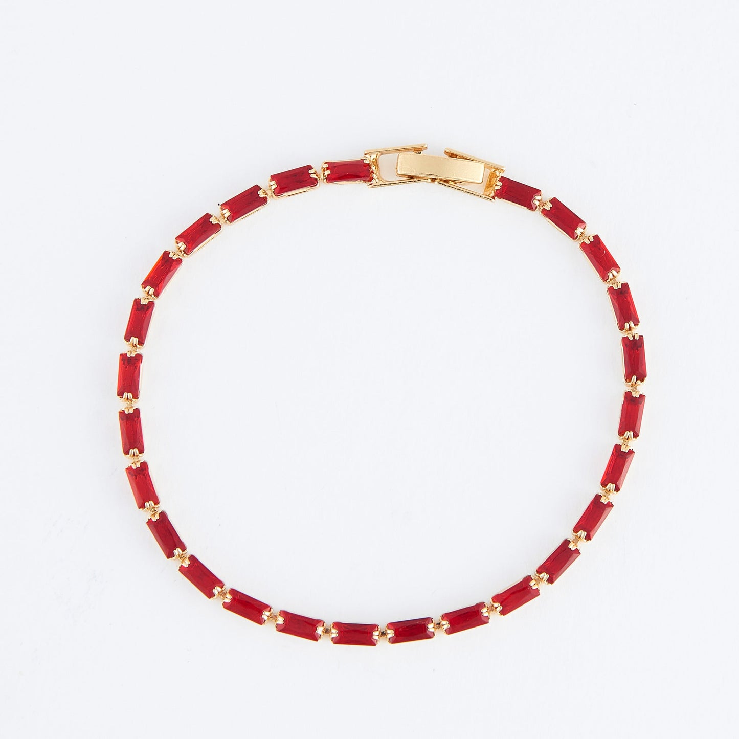 Stella Dainty Baguette Gemstone Bracelet