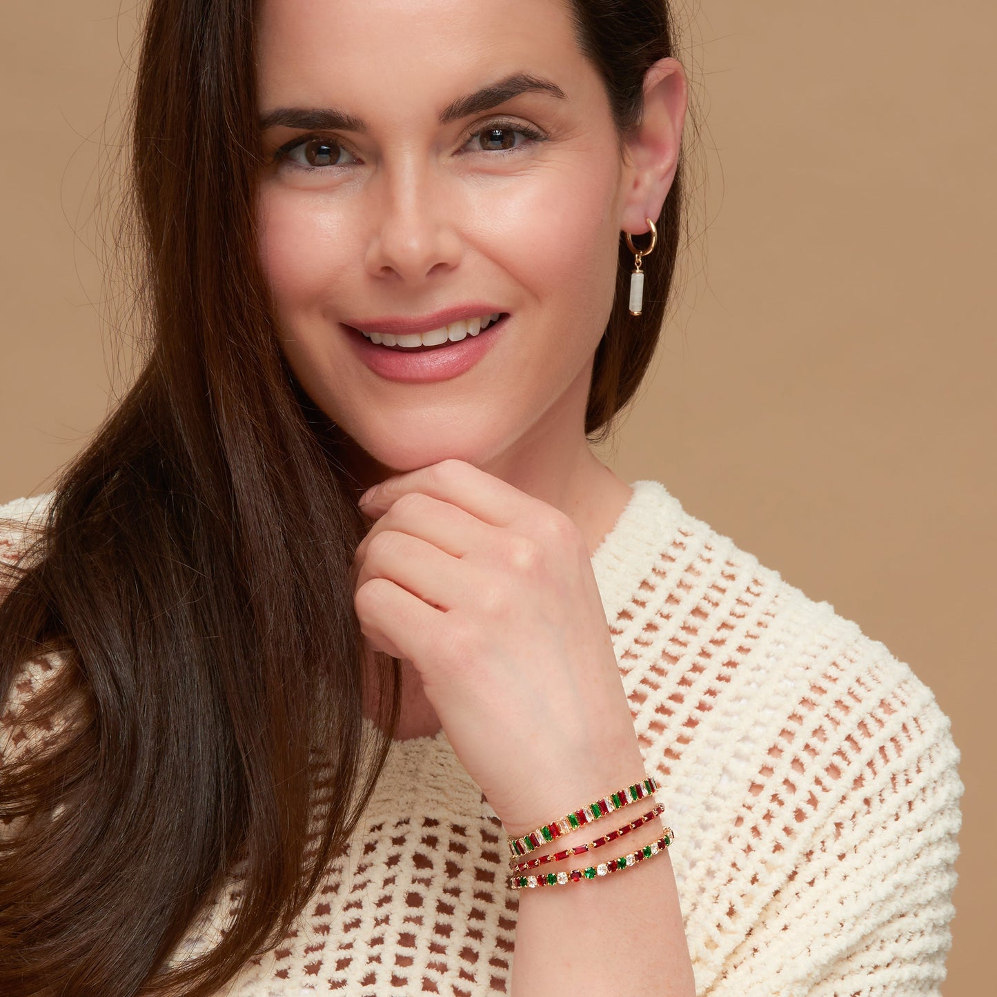 Stella Dainty Baguette Gemstone Bracelet