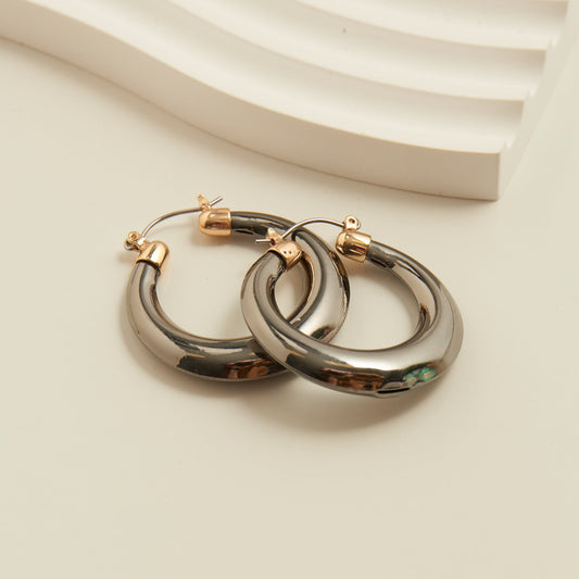 Ridley Two Tone Hoop Earrings