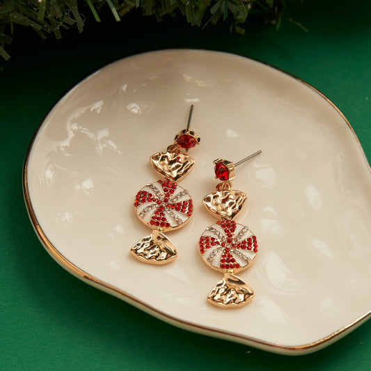 Holiday Christmas Candy Earrings