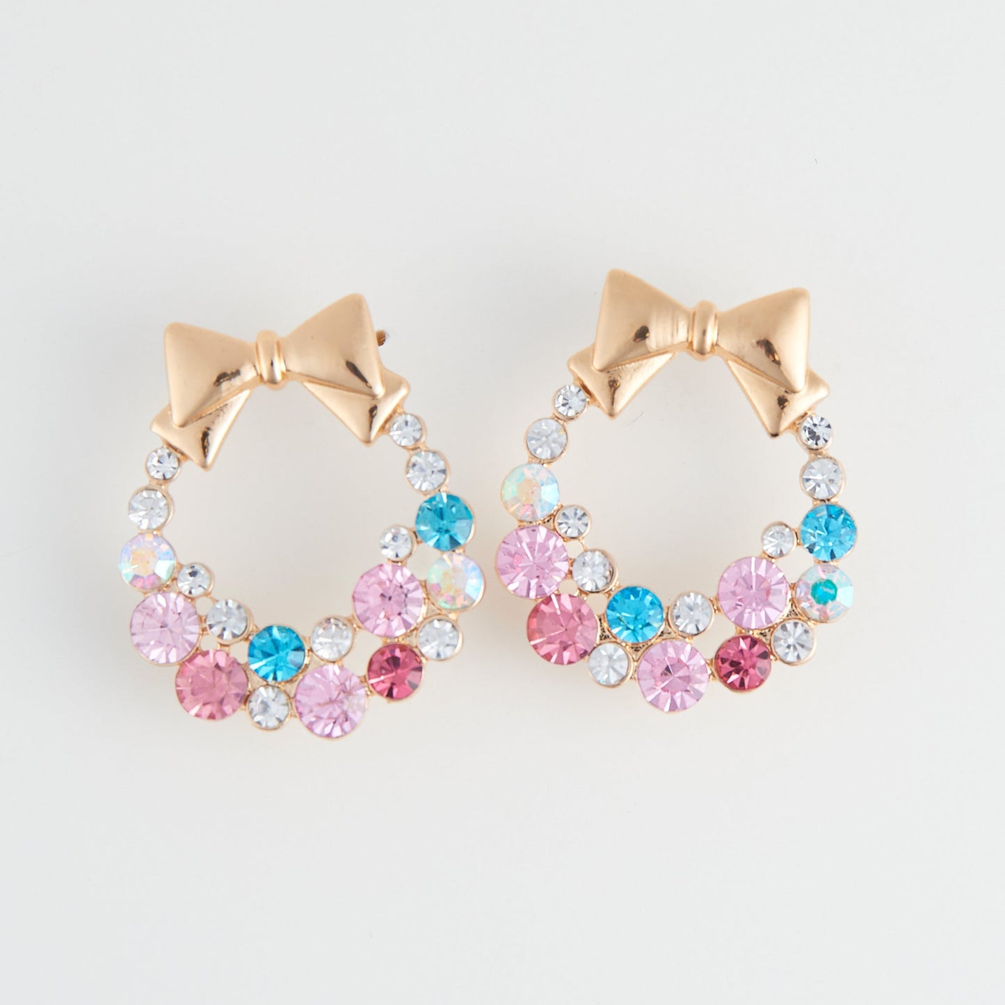 Holiday Pastel Wreath Earrings