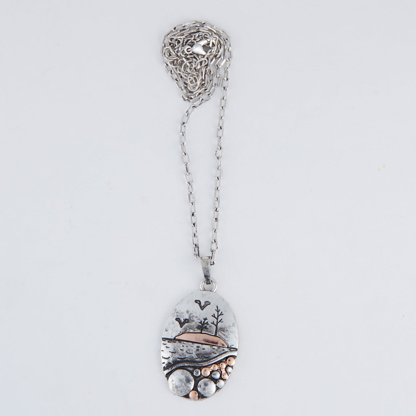 Sinclair Oval Nature Pendant Necklace