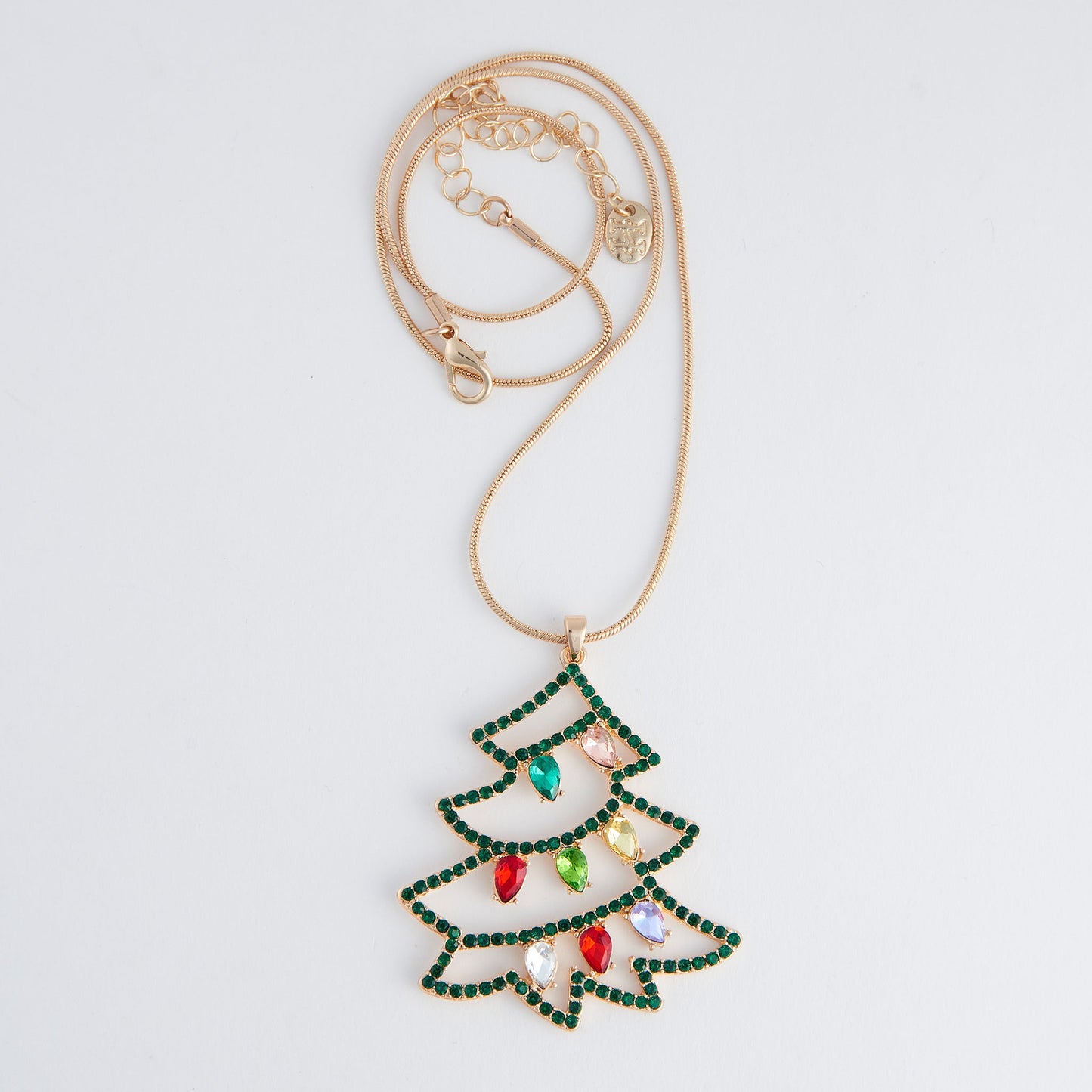 Holiday Christmas Tree Pendant Necklace
