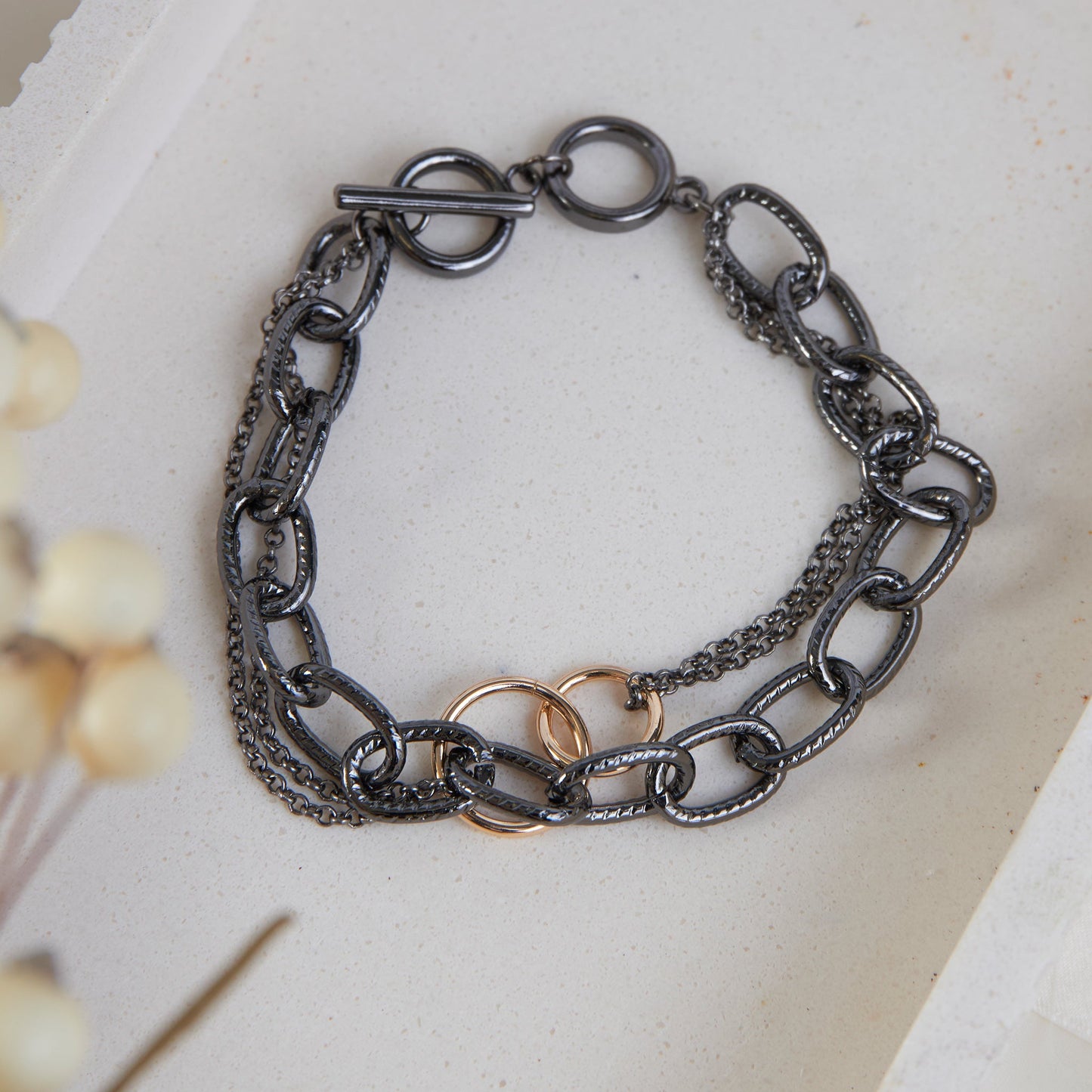 Amara Multi Row Toggle Bracelet