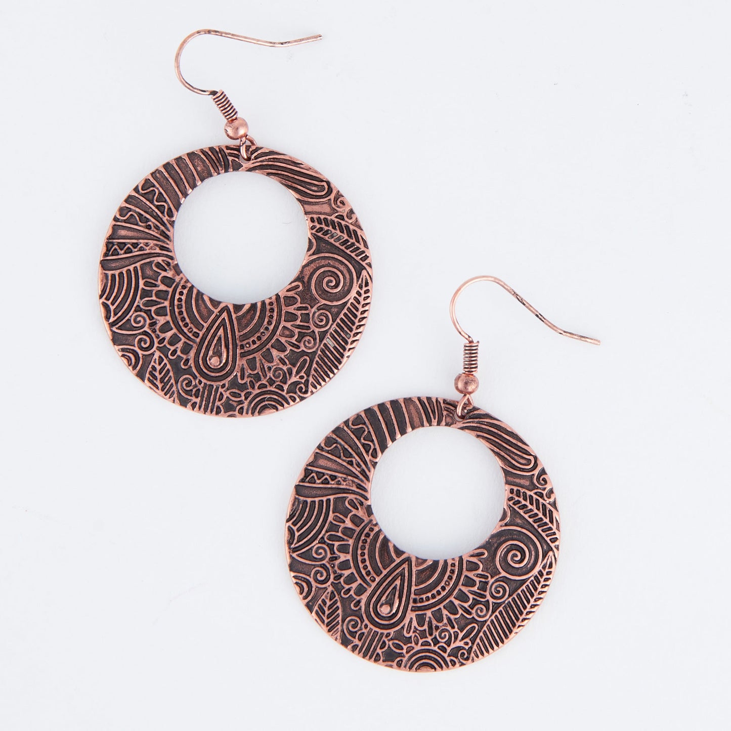 Wild Spirit Floral Textured Ring Earrings