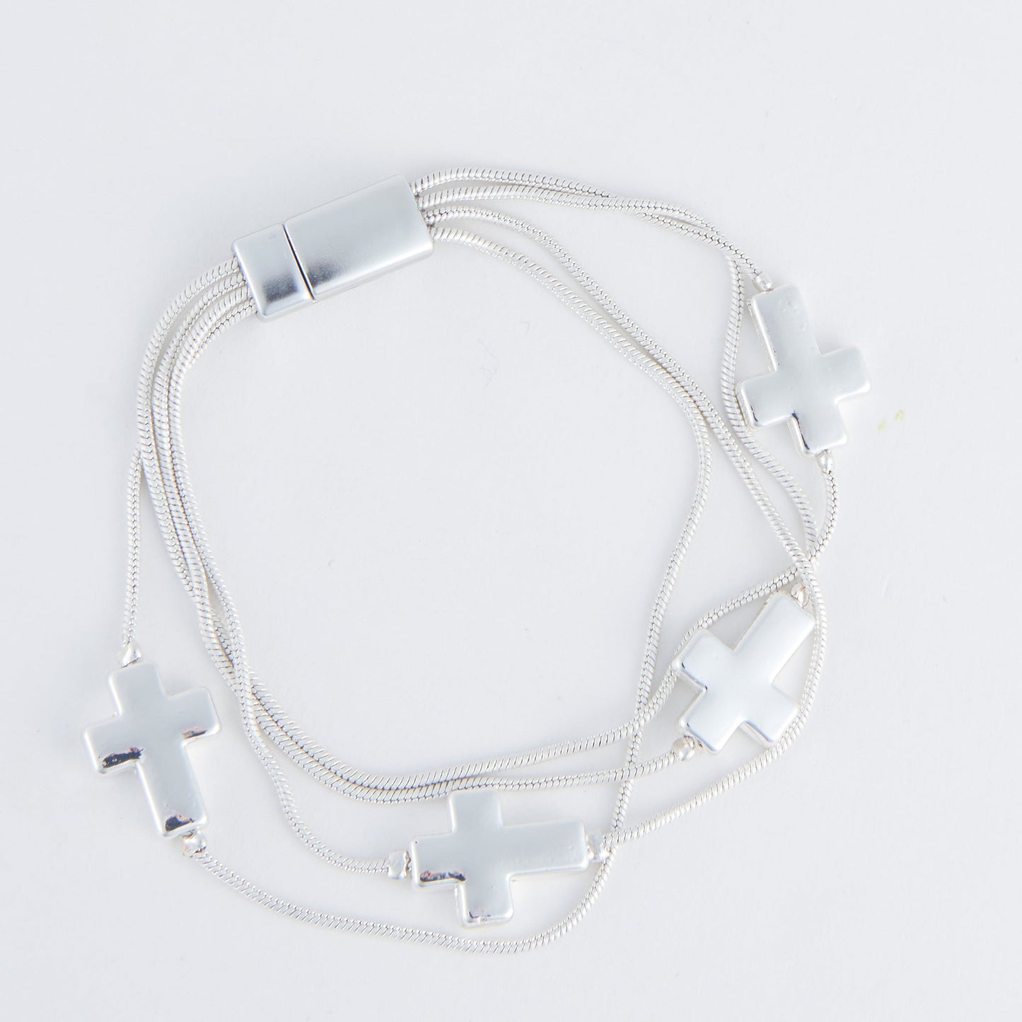 Cobie Multi Row Cross Bracelet