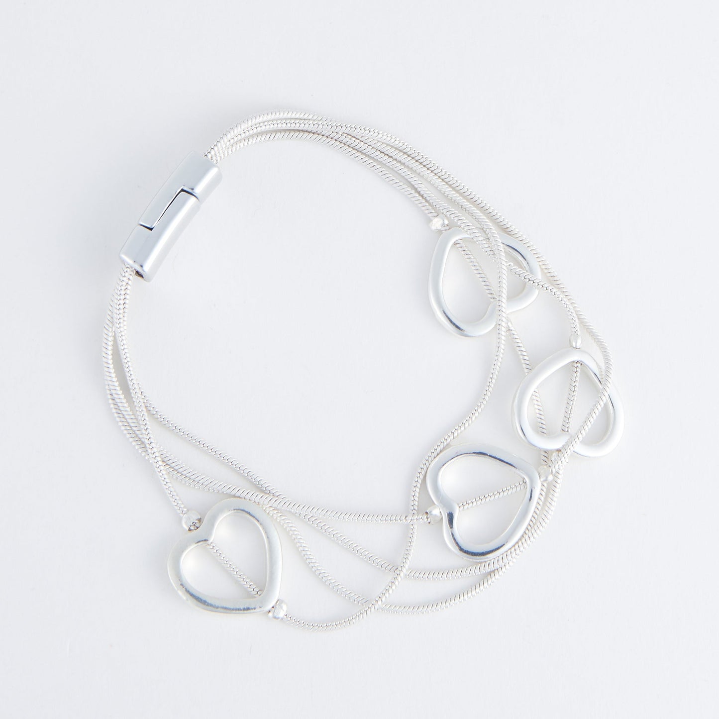 Cobie Multi Row Heart Bracelet