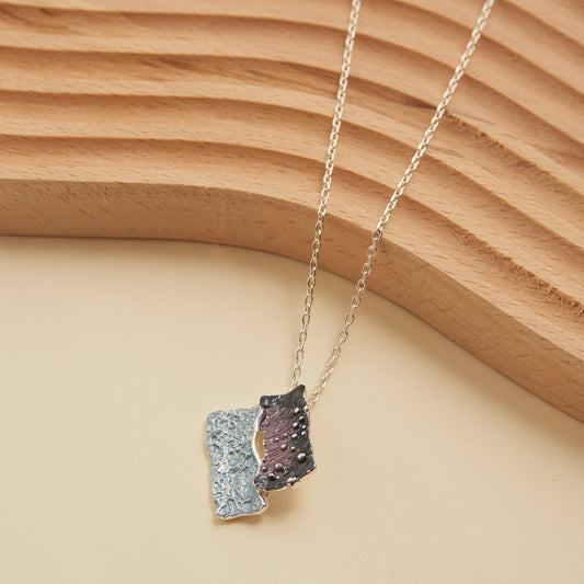 Penelope Enamel Linked Bar Pendant Necklace