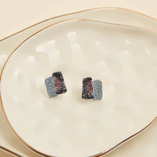 Penelope Enamel Linked Bar Earrings