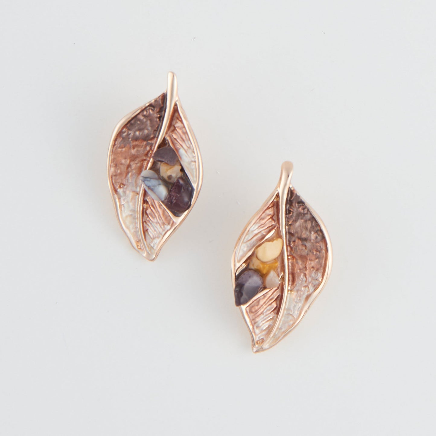 Penelope Enamel Leaf Earrings