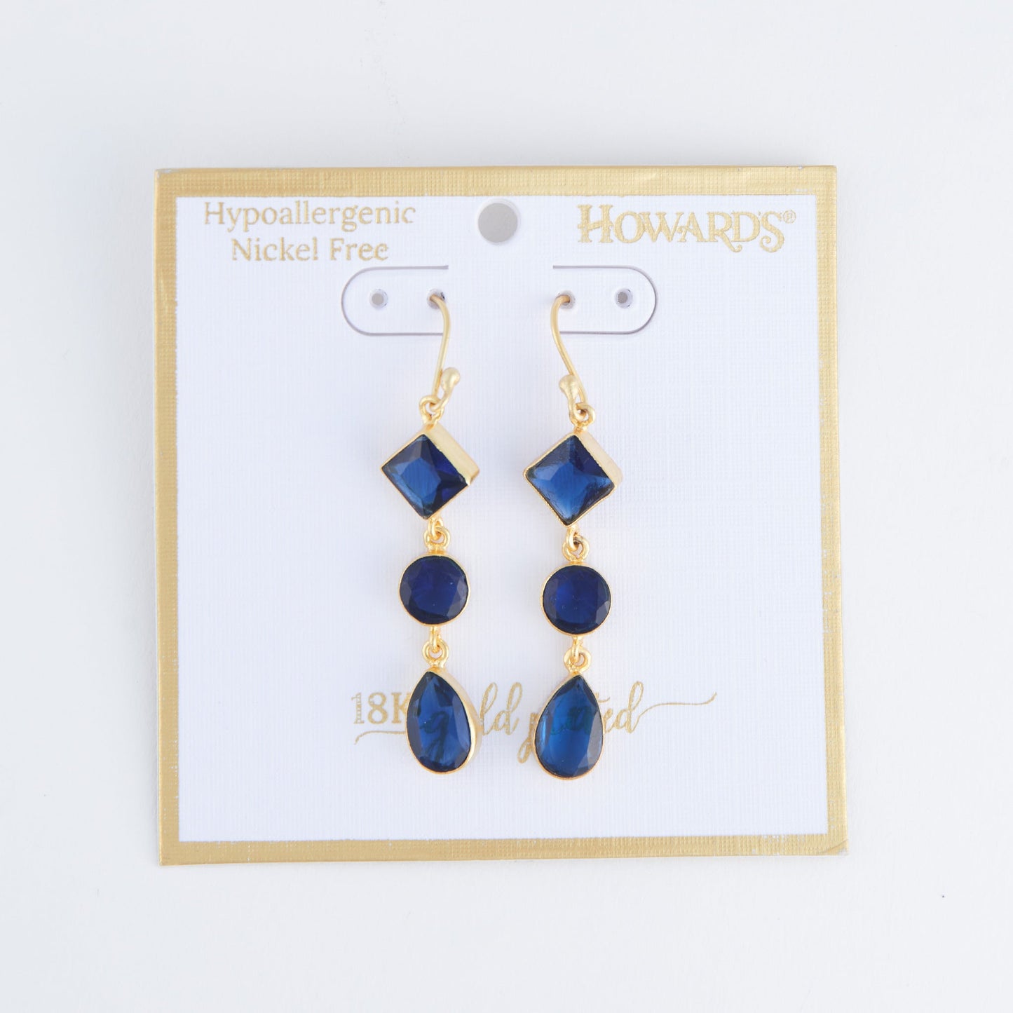 Tahani 18K Gold Linked Gemstone Earrings