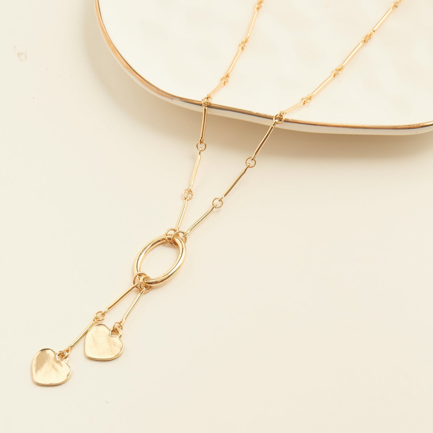 Jemme Double Heart Charm Necklace