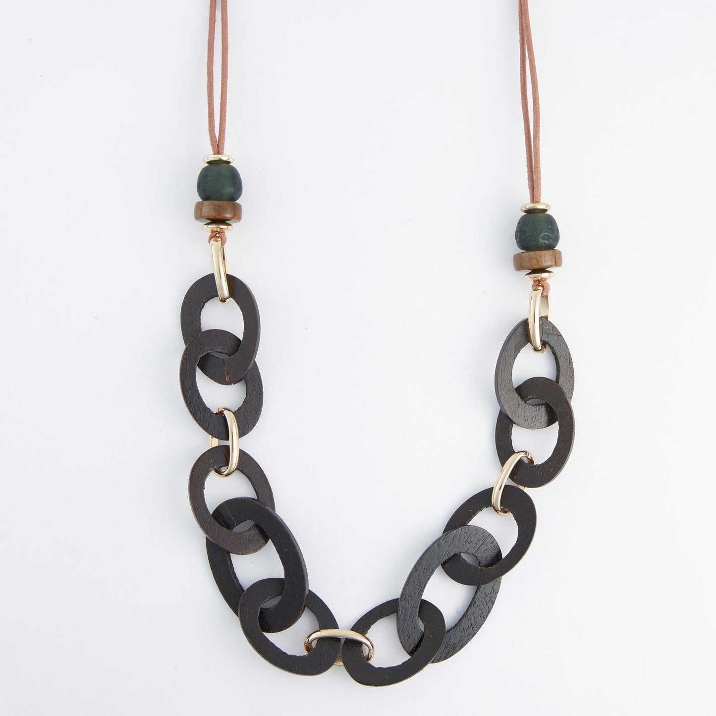 Gabriella Linked Wooden Necklace
