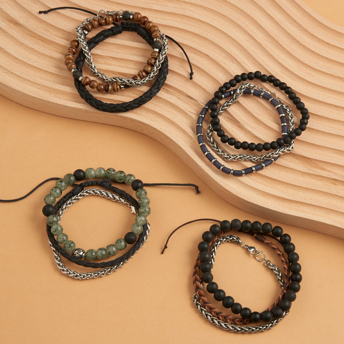 16 Piece Shiloh Unisex Bracelet Set Unit with Display