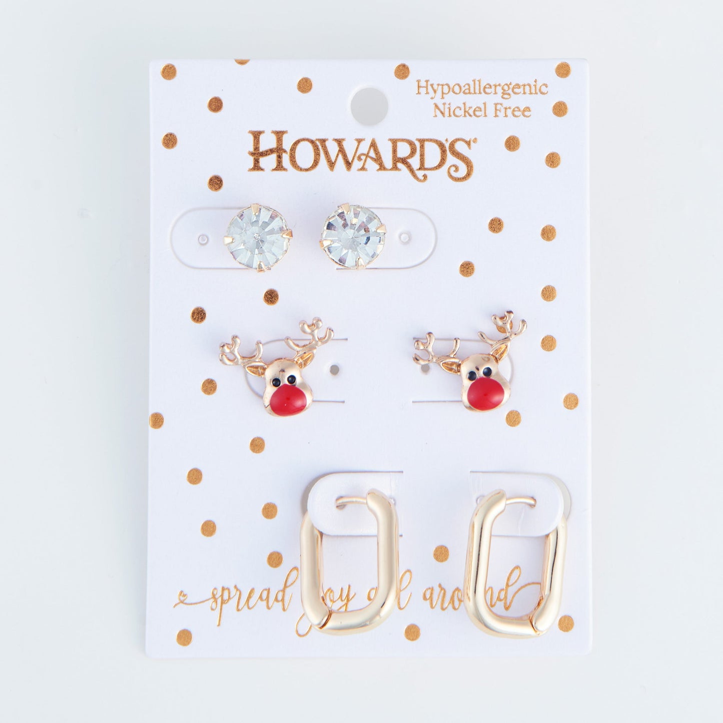 Holiday Reindeer Earring Trio