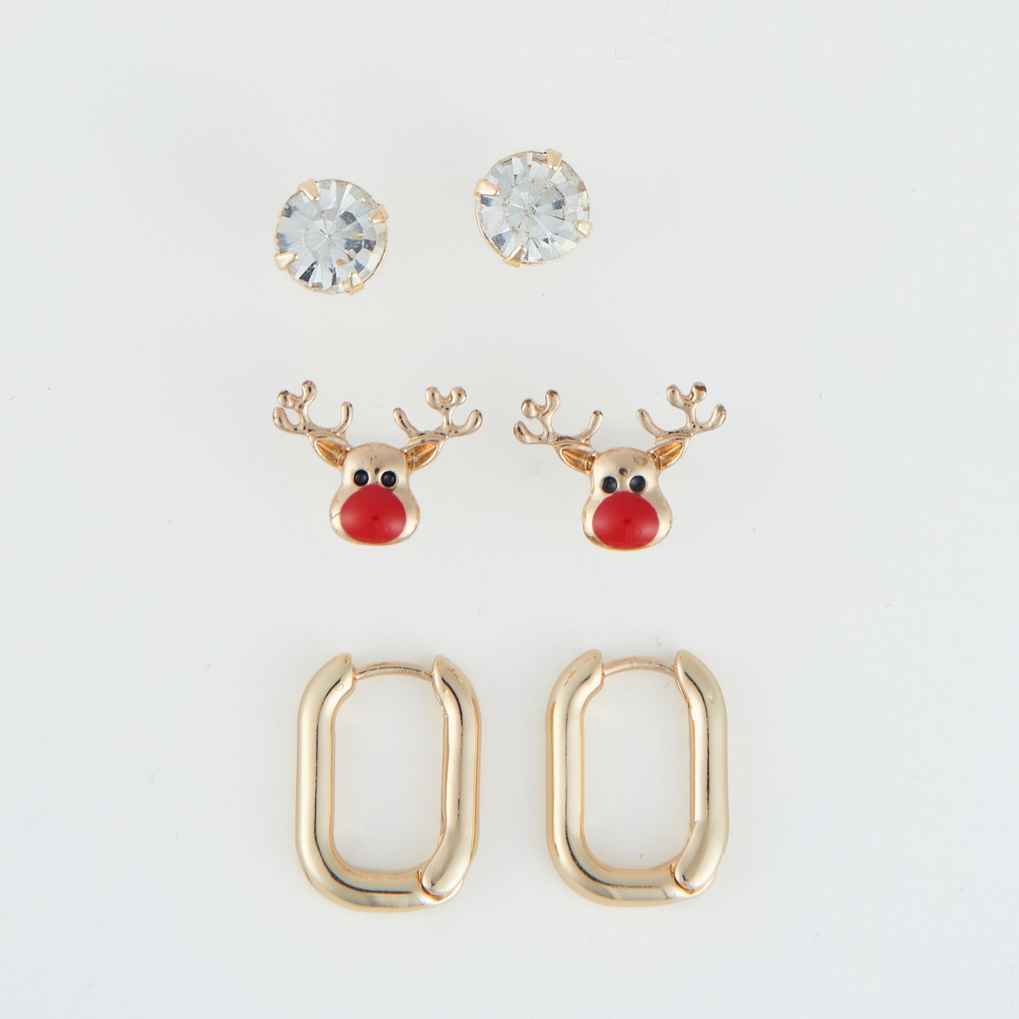Holiday Reindeer Earring Trio