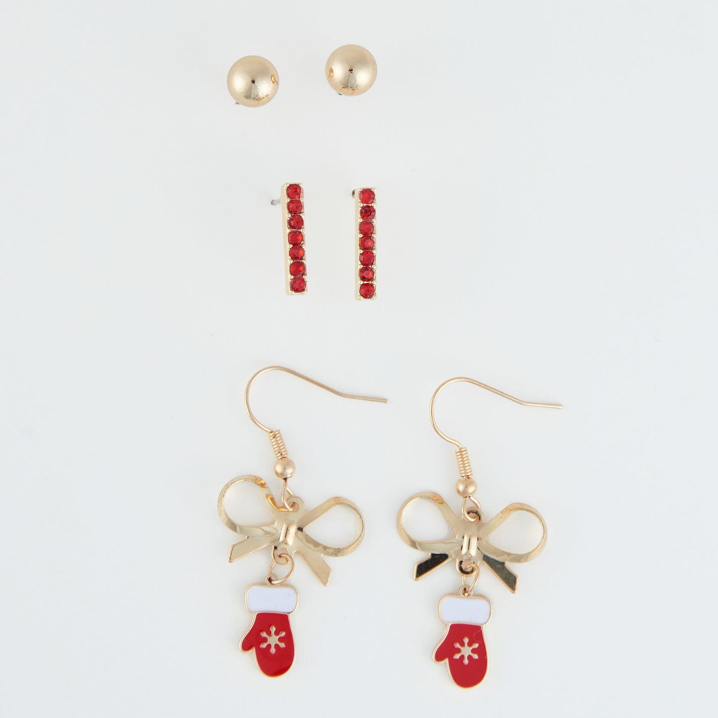 Holiday Mittens Earring Trio