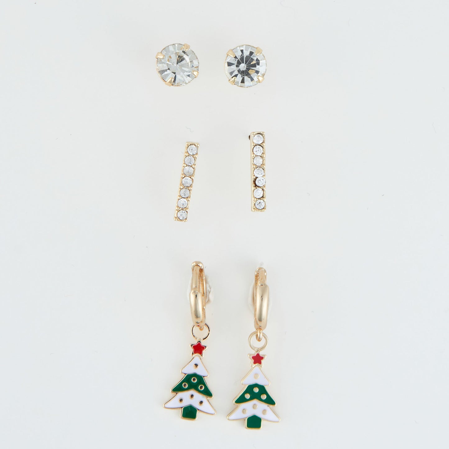 Holiday Christmas Tree Earring Trio