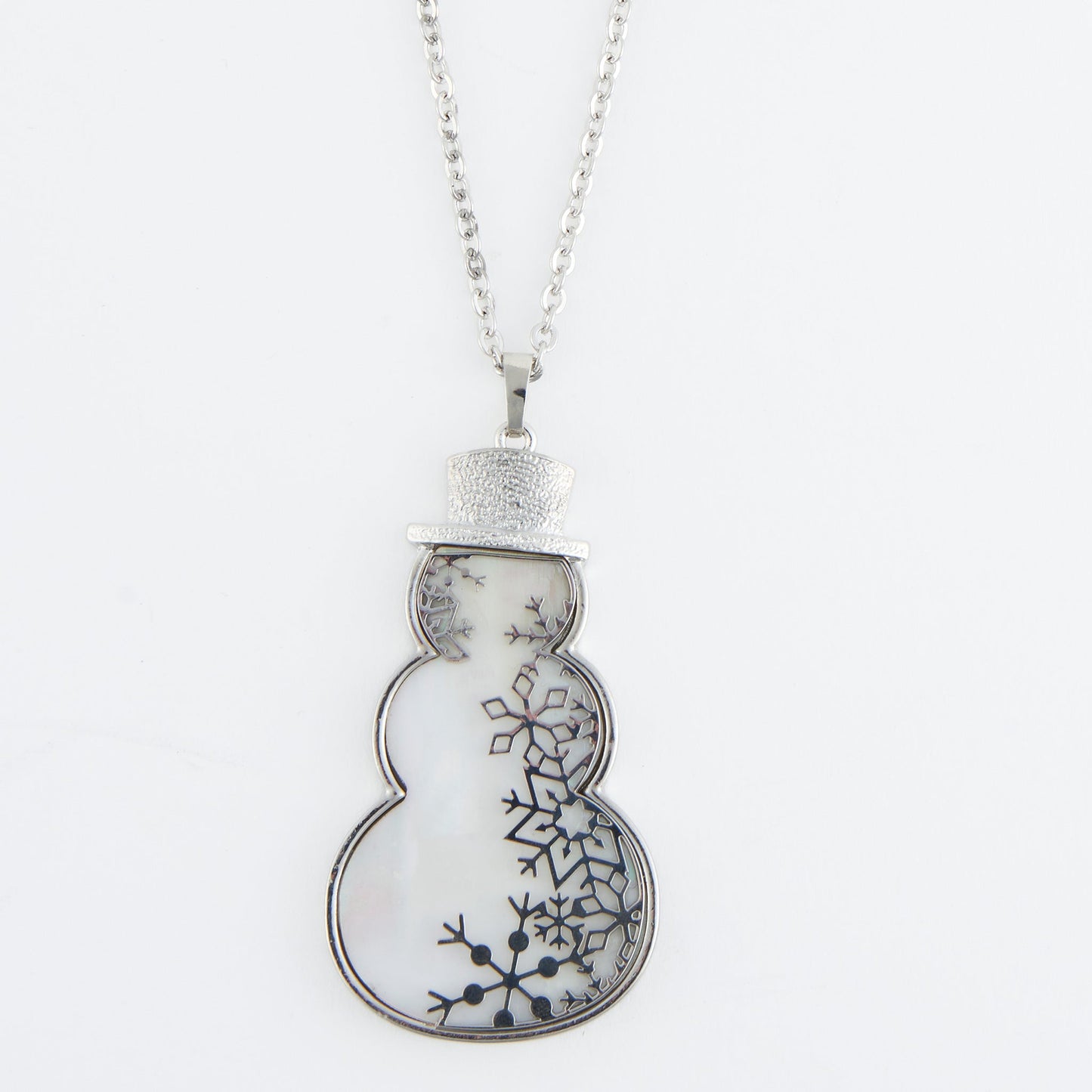 Holiday Snowman Pendant Necklace
