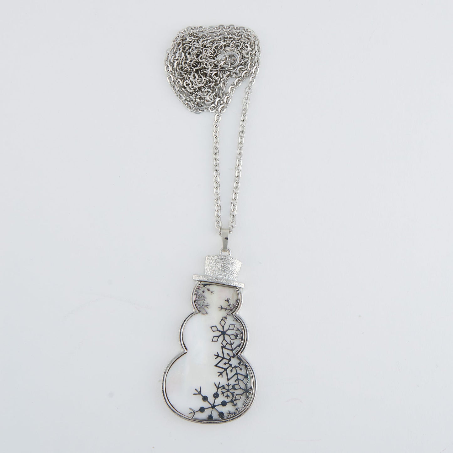 Holiday Snowman Pendant Necklace