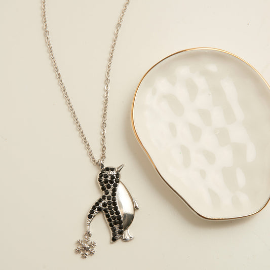 Holiday Penguin Pendant Necklace