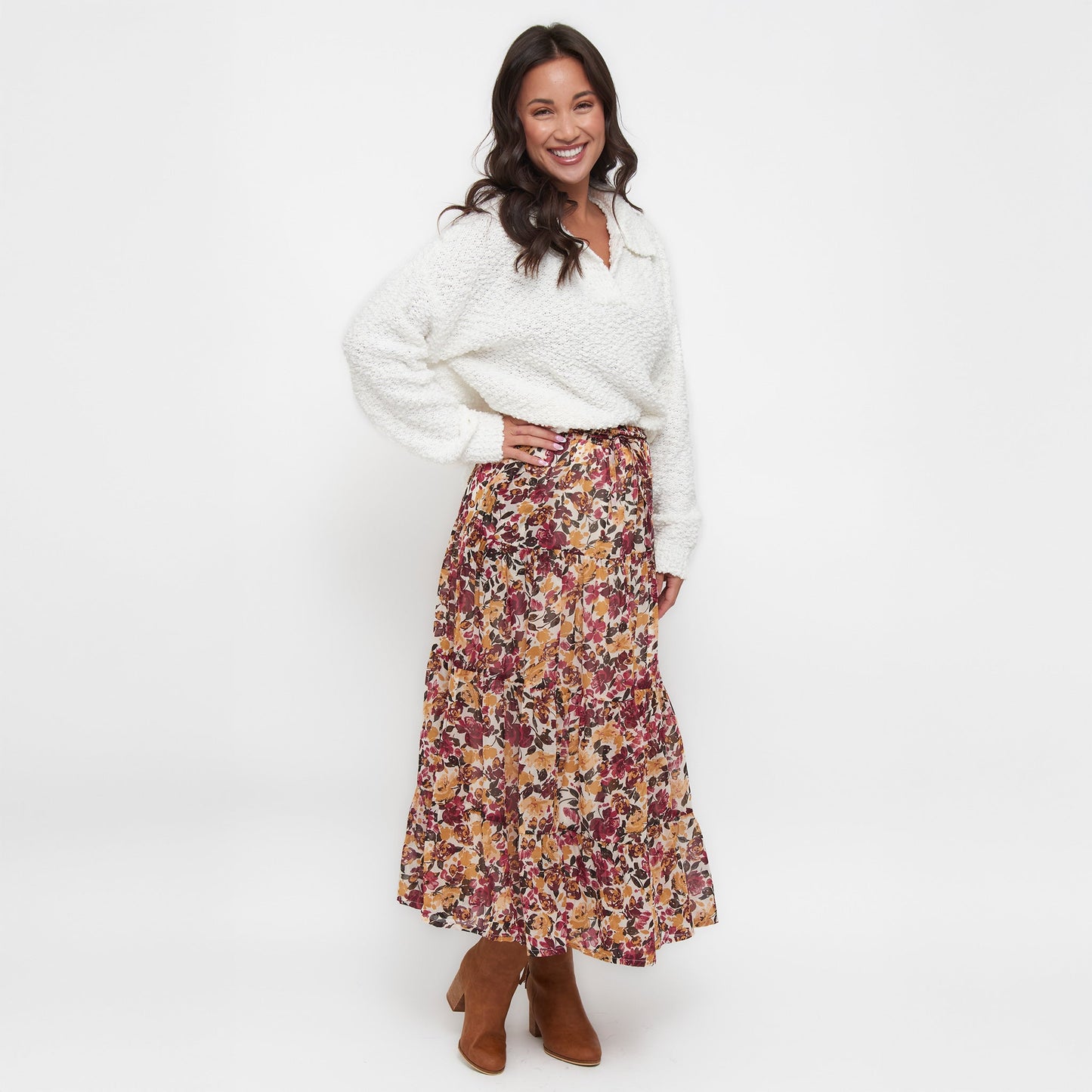 Hazel Tiered Maxi Skirt