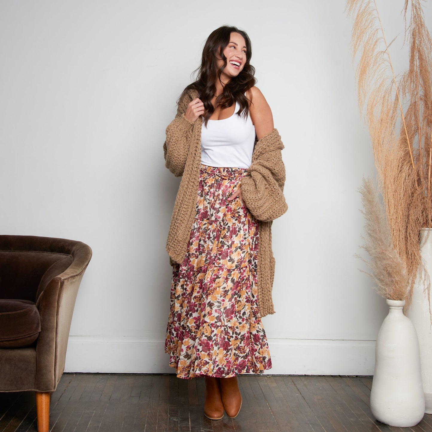 Hazel Tiered Maxi Skirt