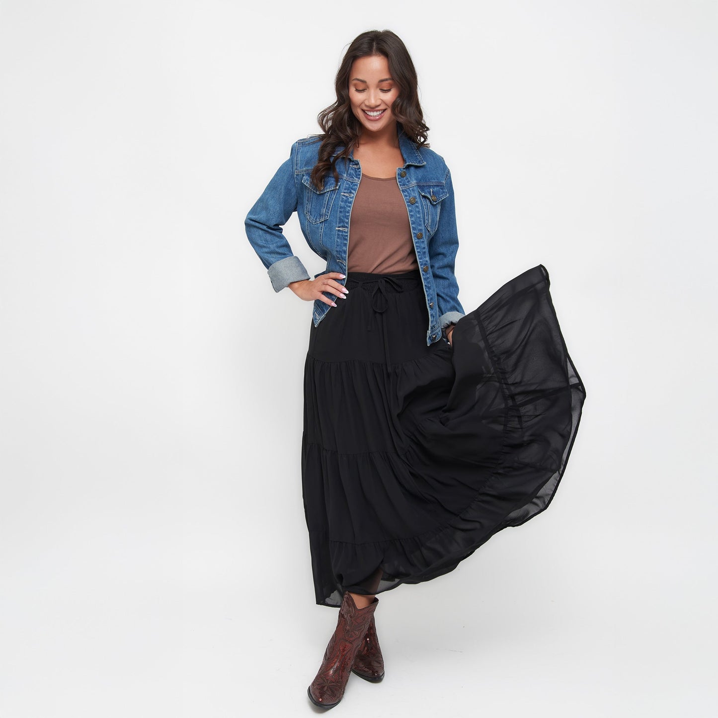 Hazel Tiered Maxi Skirt